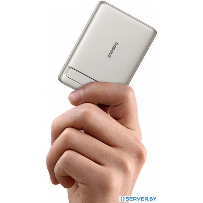 Внешний аккумулятор Baseus PicoGo AM31 Mini Magnetic Power Bank with Stand 20W 5000mAh (титановый). Фото3