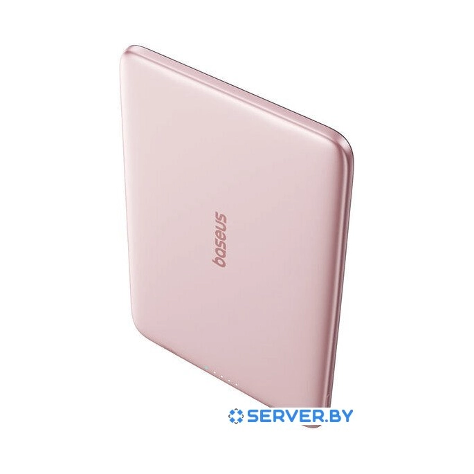 Внешний аккумулятор Baseus PicoGo AM41 Ultra-Slim Magnetic Power Bank 5000mAh (розовый). Фото3