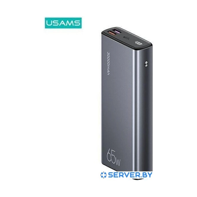Внешний аккумулятор Usams CD165 PB59 30000mAh (темно-серый). Фото3