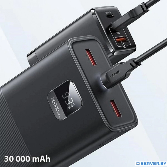 Внешний аккумулятор Usams CD185 PB68 30000mAh (черный). Фото5