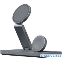 Беспроводное зарядное Magssory Yoga 3 в 1 Charging Station для Samsung Qi2 WCH017m (темно-серый)