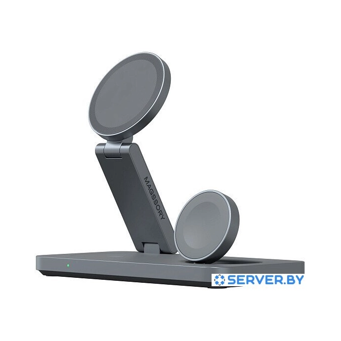 Беспроводное зарядное Magssory Yoga 3 в 1 Charging Station для Samsung Qi2 WCH017m (темно-серый). Фото1