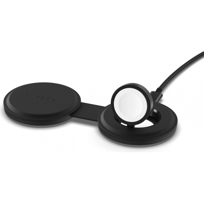 Беспроводное зарядное Satechi OntheGo 2-in-1 Charger ST-QTG21K (черный). Фото2