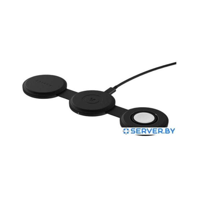 Беспроводное зарядное Satechi OntheGo 3-in-1 Charger ST-QTG31K (черный). Фото1