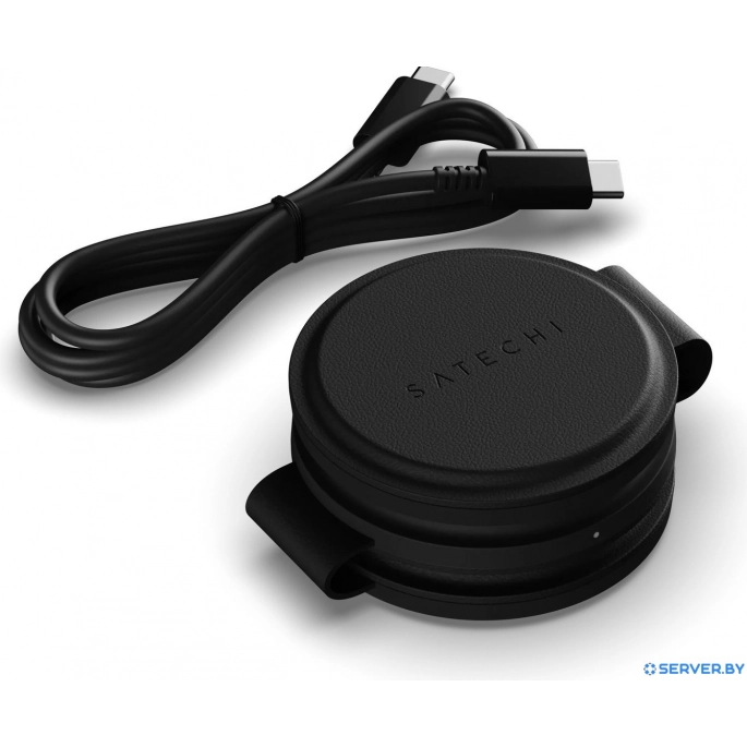 Беспроводное зарядное Satechi OntheGo 3-in-1 Charger ST-QTG31K (черный). Фото3