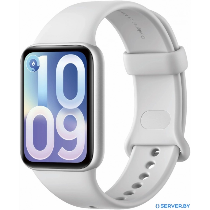 Фитнес-браслет Xiaomi Smart Band 10 Pro M2552B1 (серебристый, со светло-серым силиконовым ремешком, международная версия). Фото1