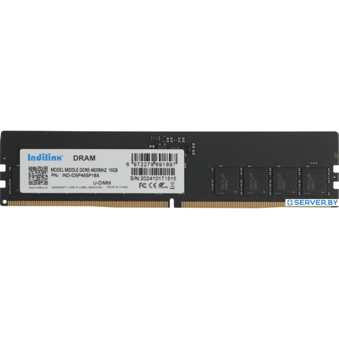 Оперативная память Indilinx 16ГБ DDR5 4800 МГц IND-ID5P48SP16X. Фото1