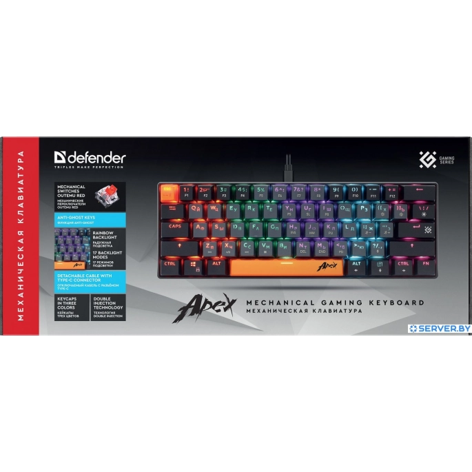Клавиатура Defender Apex GK-002 (серый/черный). Фото4