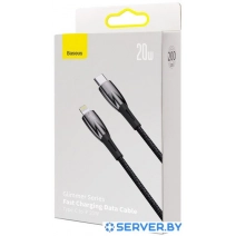 Кабель Baseus Glimmer Series USB Type-C - Lightning (2 м, черный)