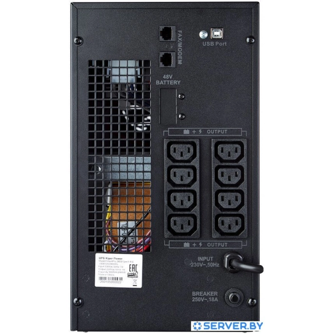 Источник бесперебойного питания Kiper Power SmartPro 3000 Gen1 IEC (3000VA/2400W). Фото3