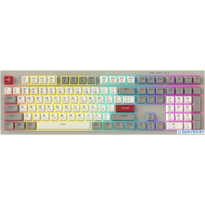 Клавиатура Ritmix RKB-508BL (серый/белый). Фото3