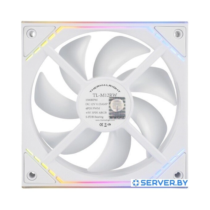 Вентилятор для корпуса Thermalright TL-M12RW (белый). Фото5