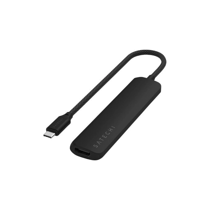 Док-станция Satechi 6-in-1 USB-C Slim Multiport Adapter ST-P6SK (черный). Фото1