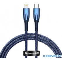 Кабель Baseus Glimmer Series Fast Charging Data Cable Type-C - Lightning 20W CADH000003 (1 м, синий)
