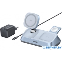 Беспроводное зарядное Ugreen MagFlow 3-in-1 W711 55677 (голубой)