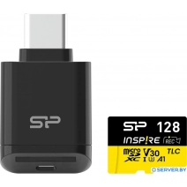 Карта памяти Silicon-Power Inspire microSDXC SP128GBSTXLA2V1NSP 128GB (с адаптером)