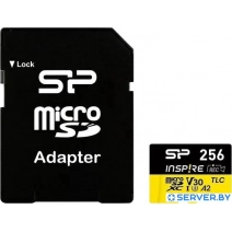Карта памяти Silicon-Power Inspire microSDXC SP256GBSTXLA2V1NSP 256GB (с адаптером)