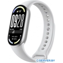 Фитнес-браслет Xiaomi Smart Band 10 (серебристый, с белым силиконовым ремешком, международная версия)