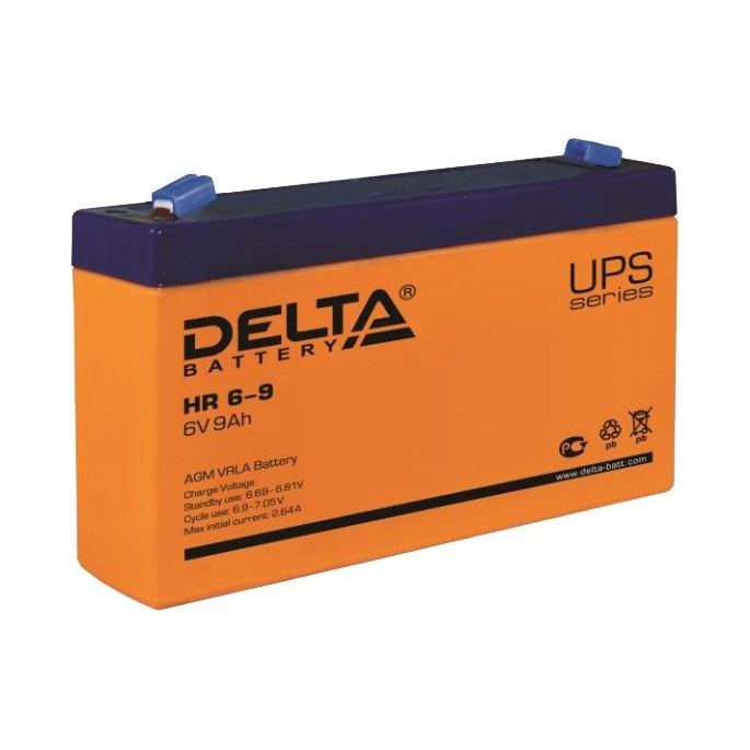Аккумулятор для ИБП Delta HR 6-9 634W (6В/9 А·ч). Фото1