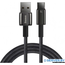 Кабель Baseus Tungsten Gold USB Type-A - USB Type-C (1 м, черный)