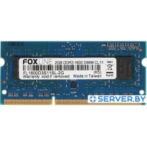 Оперативная память Foxline 8GB DDR3 SODIMM PC3-12800 FL1600D3S11L-8G