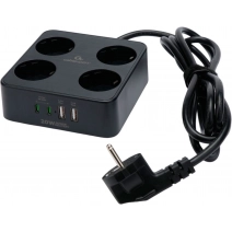 Сетевой фильтр Cablexpert PLT-4-C2U2-B-2