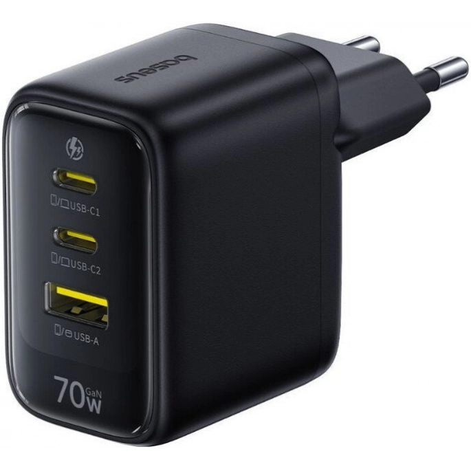 Сетевое зарядное Baseus EnerFill FE22 70W E0123500 (черный). Фото1