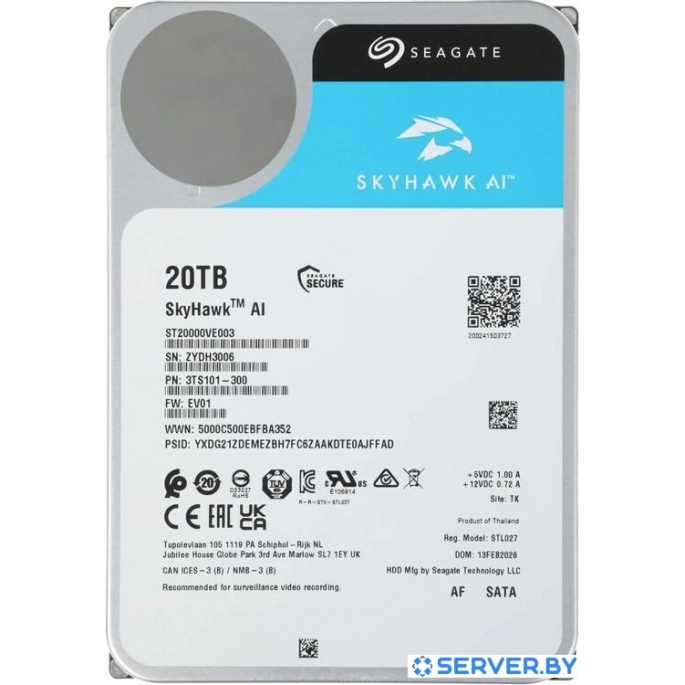 Жесткий диск Seagate SkyHawk AI 20TB ST20000VE003. Фото1