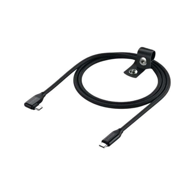 Кабель Satechi Right Angle Data and Charging Cable USB Type-C - USB Type-C AP-YCR100K (1 м, черный). Фото1