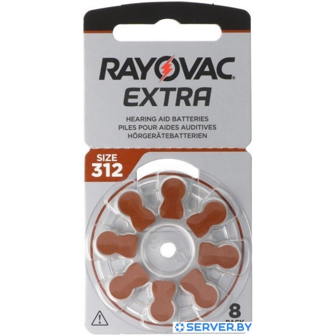 Батарейка Rayovac Extra 312 8 шт. Фото1