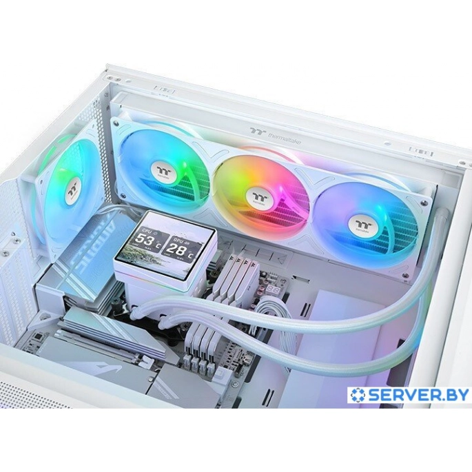 Система жидкостного охлаждения для процессора Thermaltake TH360 V3 Ultra ARGB Sync Snow Edition CL-W476-PL12SW-A. Фото6