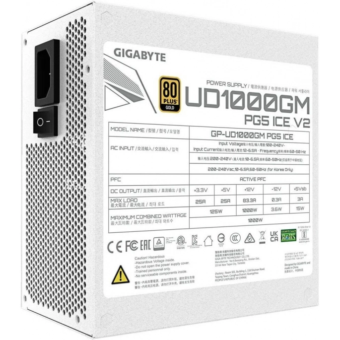 Блок питания Gigabyte UD1000GM PG5 V2 ICE. Фото4