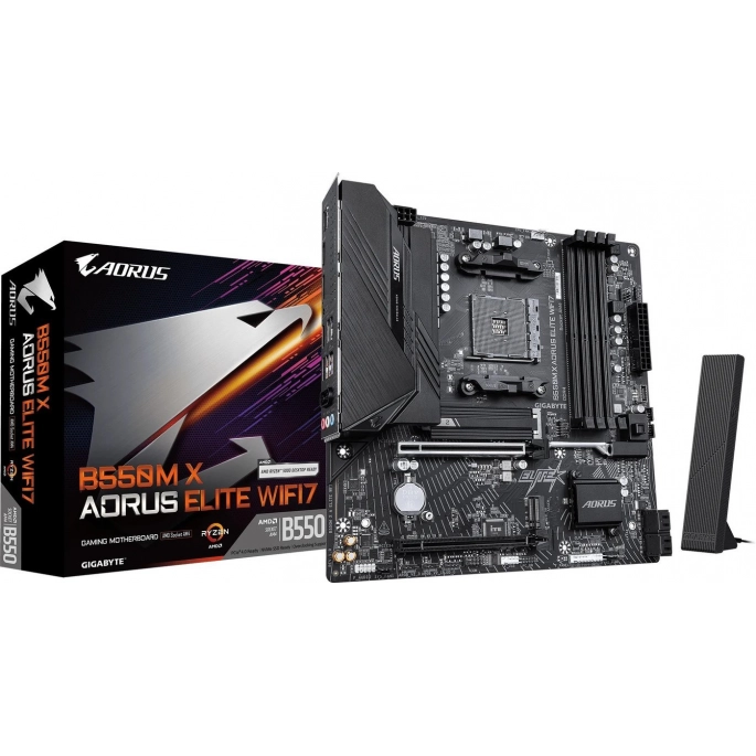 Материнская плата Gigabyte B550M X Aorus Elite WiFi7. Фото4