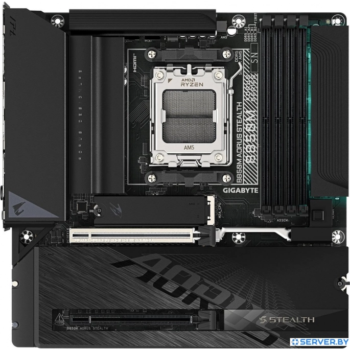 Материнская плата Gigabyte B850M Aorus Stealth (rev. 1.0). Фото1