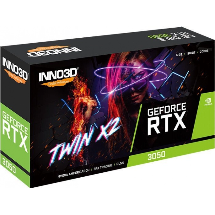 Видеокарта Inno3D GeForce RTX 3050 Twin X2 6GB N30502-06D6-1880VA60. Фото3