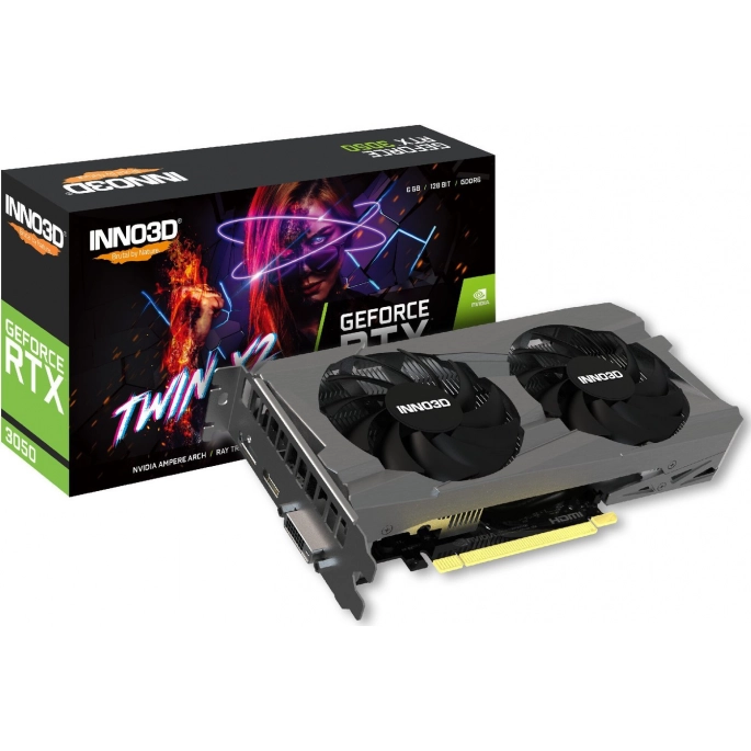 Видеокарта Inno3D GeForce RTX 3050 Twin X2 6GB N30502-06D6-1880VA60. Фото4