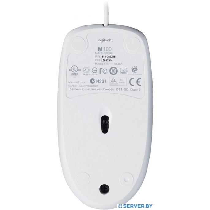 Мышь Logitech M100 (белый). Фото6