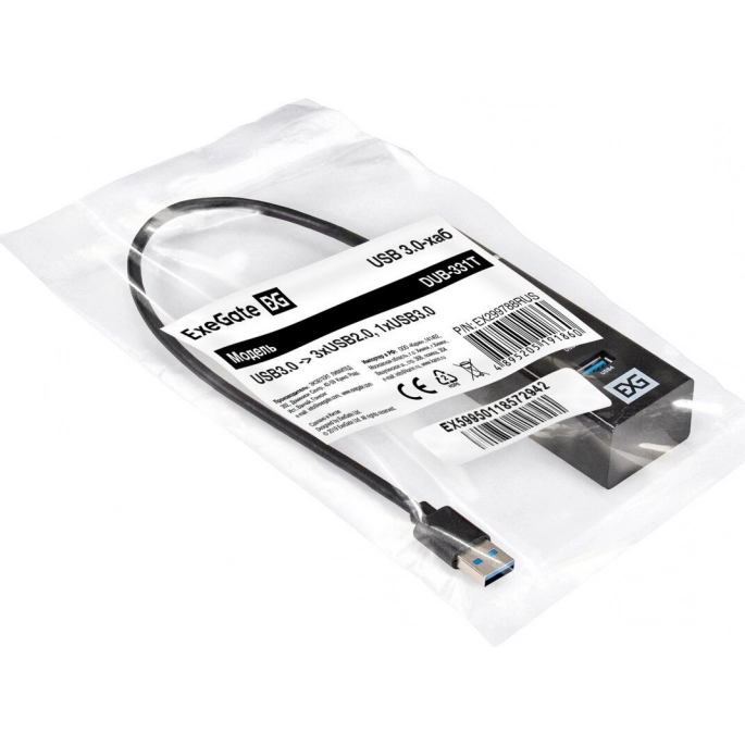 USB-хаб ExeGate DUB-331T EX299788RUS. Фото3