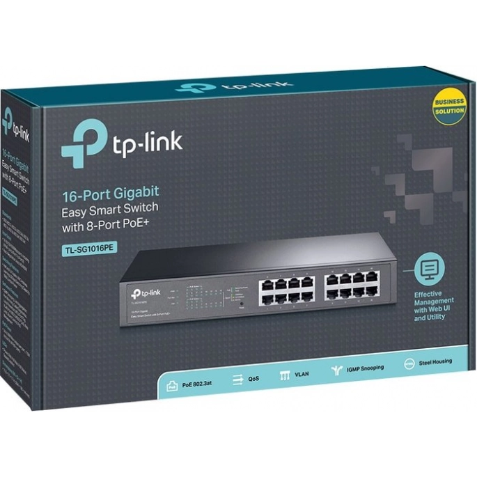 Настраиваемый коммутатор TP-Link TL-SG1016PE. Фото4