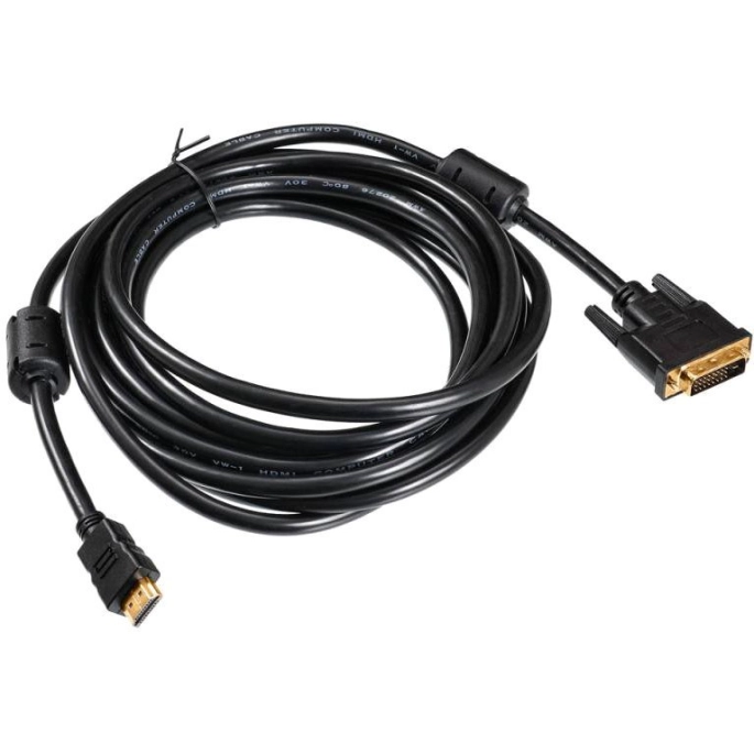 Кабель Buro HDMI-19M-DVI-D-5M. Фото1