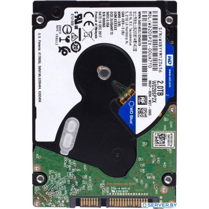 Жесткий диск WD Blue Mobile 2TB WD20SPZX. Фото2