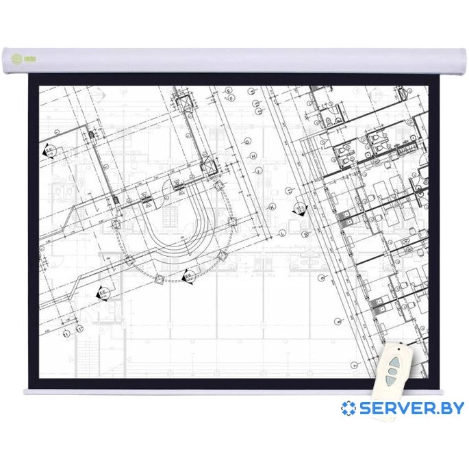 Проекционный экран CACTUS Motoscreen CS-PSM-180x180. Фото1