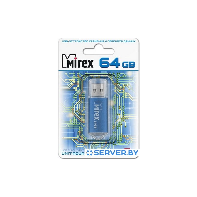 USB Flash Mirex UNIT AQUA 64GB (13600-FMUAQU64). Фото2