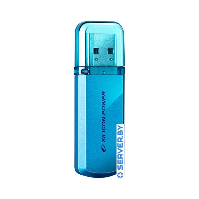 USB Flash Silicon-Power Helios 101 Blue 64GB (SP064GBUF2101V1B). Фото1