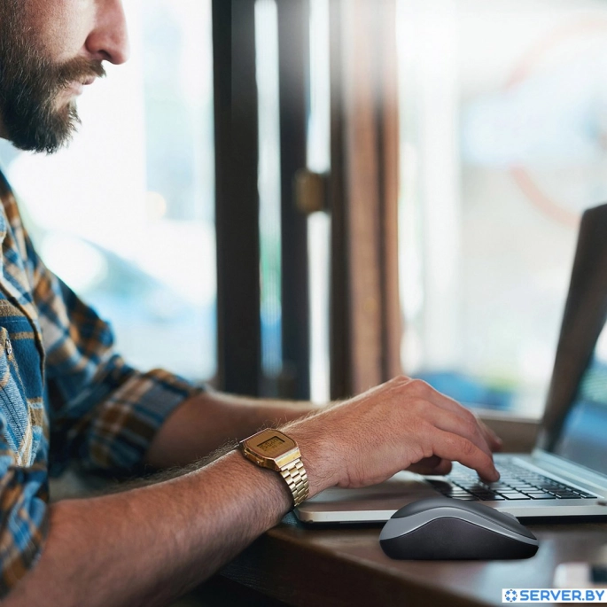 Мышь Logitech M185 (черный/серый). Фото 5