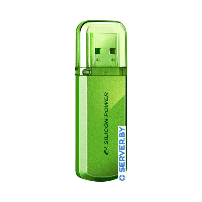 USB Flash Silicon-Power Helios 101 Green 64GB (SP064GBUF2101V1N). Фото 1