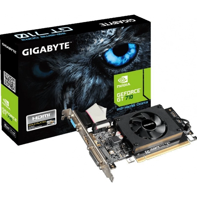 Видеокарта Gigabyte GeForce GT 710 2GB DDR3 [GV-N710D3-2GL]. Фото 2