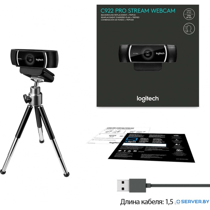 Веб-камера для стриминга Logitech C922 Pro Stream. Фото 3