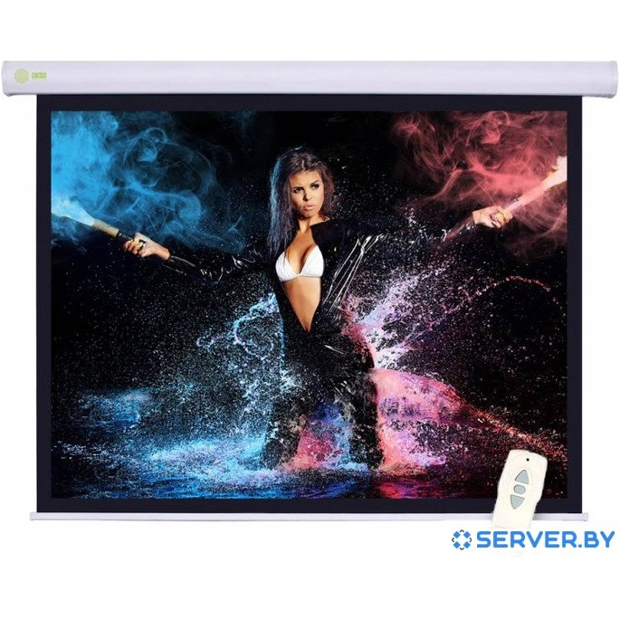 Проекционный экран CACTUS Motoscreen CS-PSM-104x186. Фото1