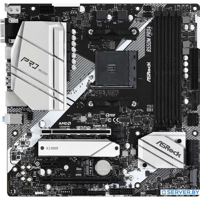 Материнская плата ASRock B550M Pro4. Фото 1